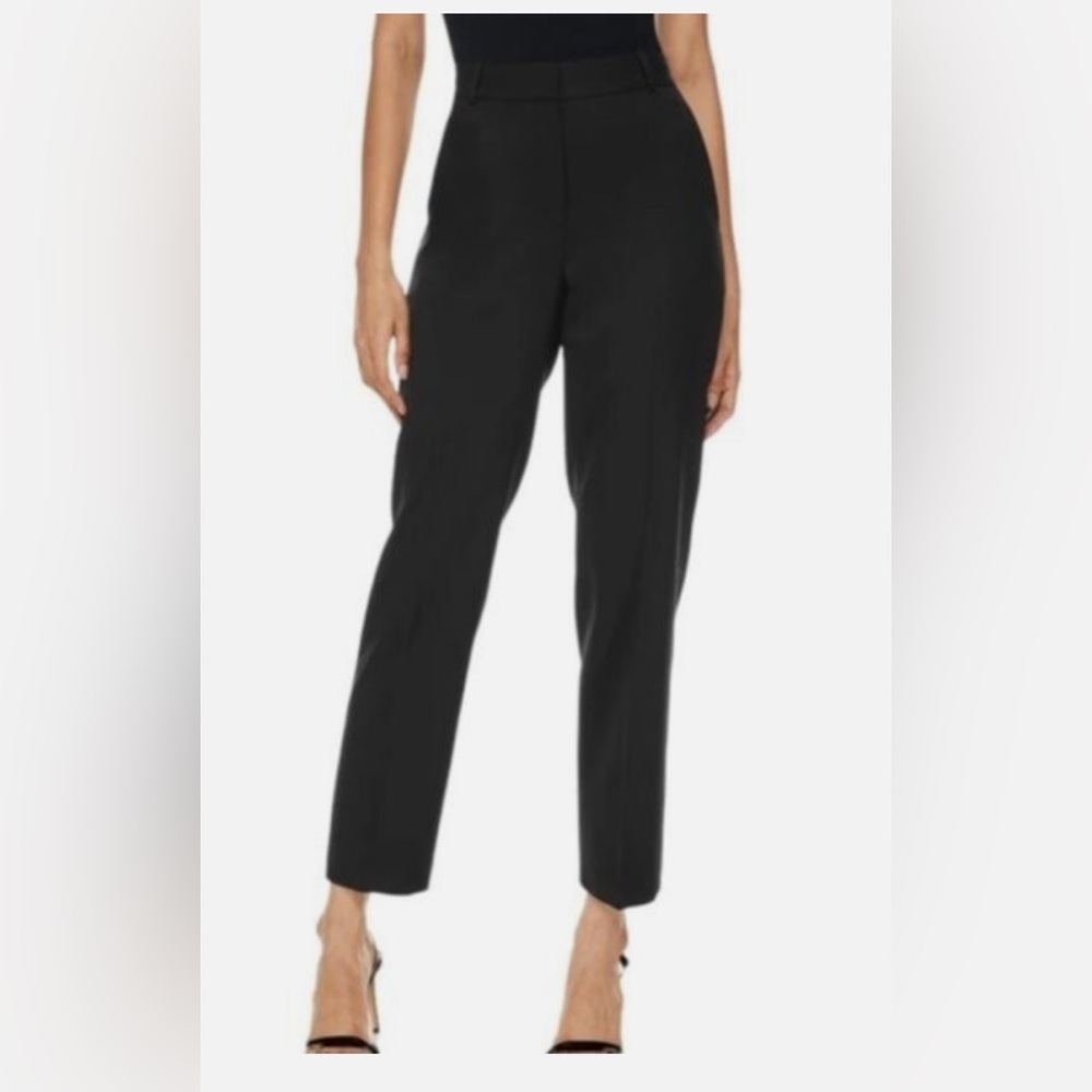 Aritzia Babaton Classic Trouser Mid-Rise Cropped Pants Slim Ankle Black 4